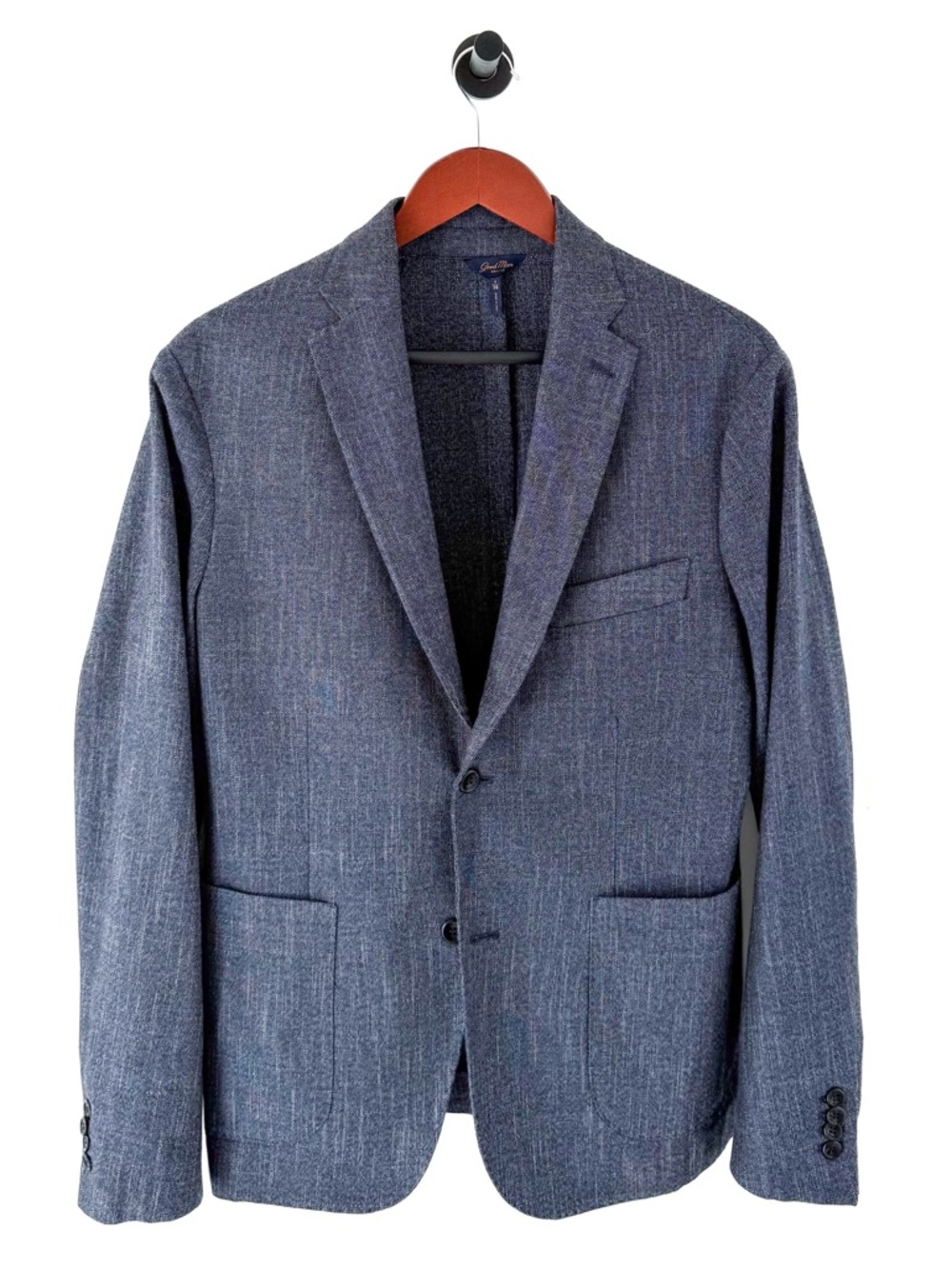 New Goodman Brand The Downtown Cotton Wool Sport Jacket Blazer Mens Blue 38S